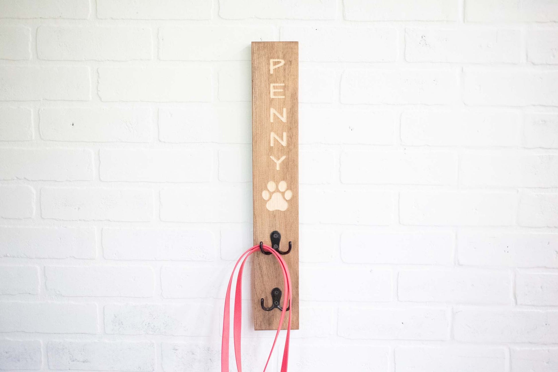 Customizable Coat Hook, Personalized Leash Holder, Engraved Backpack Hook-1