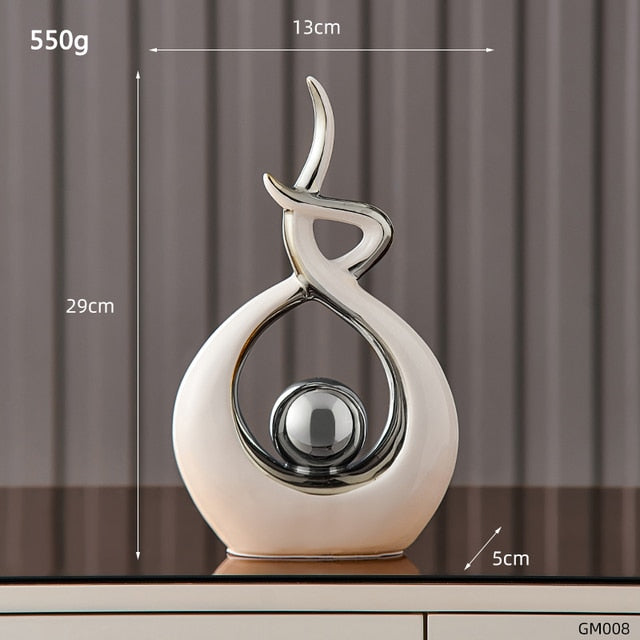 Abstract Sculpture Ceramic Statue Home Décor Figurines Ai BlakHom