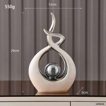 Abstract Sculpture Ceramic Statue Home Décor Figurines Ai BlakHom